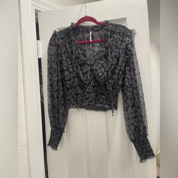 Free People Twyla Leopard Top - Picture 3 of 5
